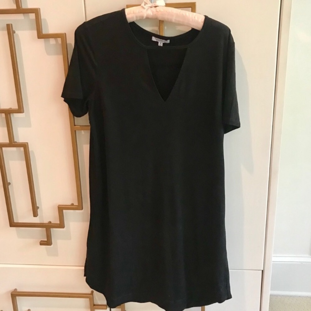 EUC Z Supply Black Soft Sueded Vneck Dress Size M